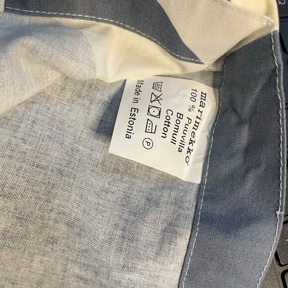 Marimekko Pieni Unikko Tote Bag Floral Poppy Canvas Shop Holiday Vacation Gray - Picture 11 of 15